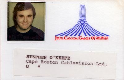 1987 Canada Games ID card