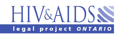 HIV & AIDS Legal Project Ontario logo