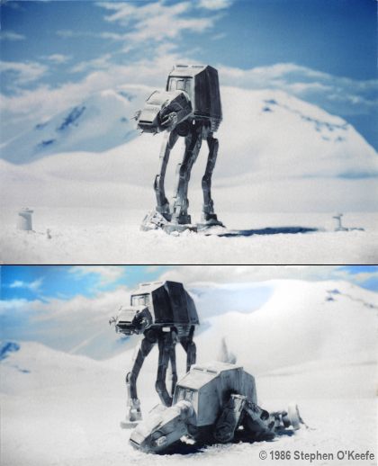 AT-ATs with painted backdrop