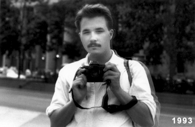 in reflection of Royal Bank Plaza, Toronto, 1993